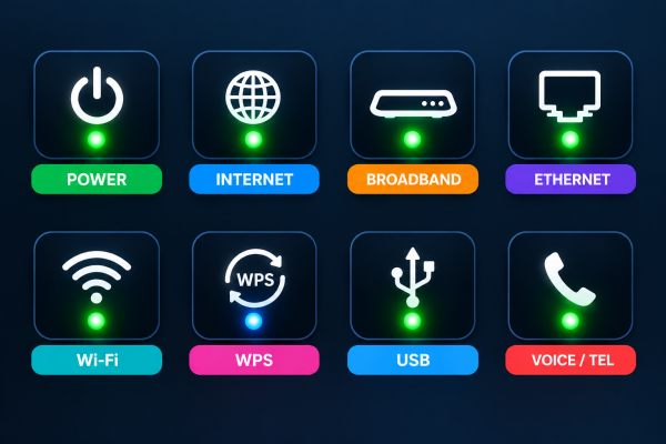 Co oznaczają symbole na routerze? LOS, PON, WAN, LAN i Wi-Fi